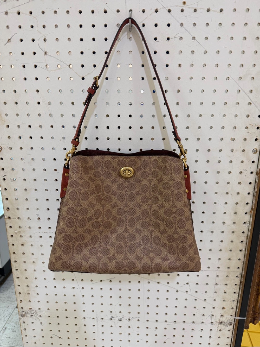 COACH 89003 Charlie bucket bag in signature canvas Tan Rust NWOT